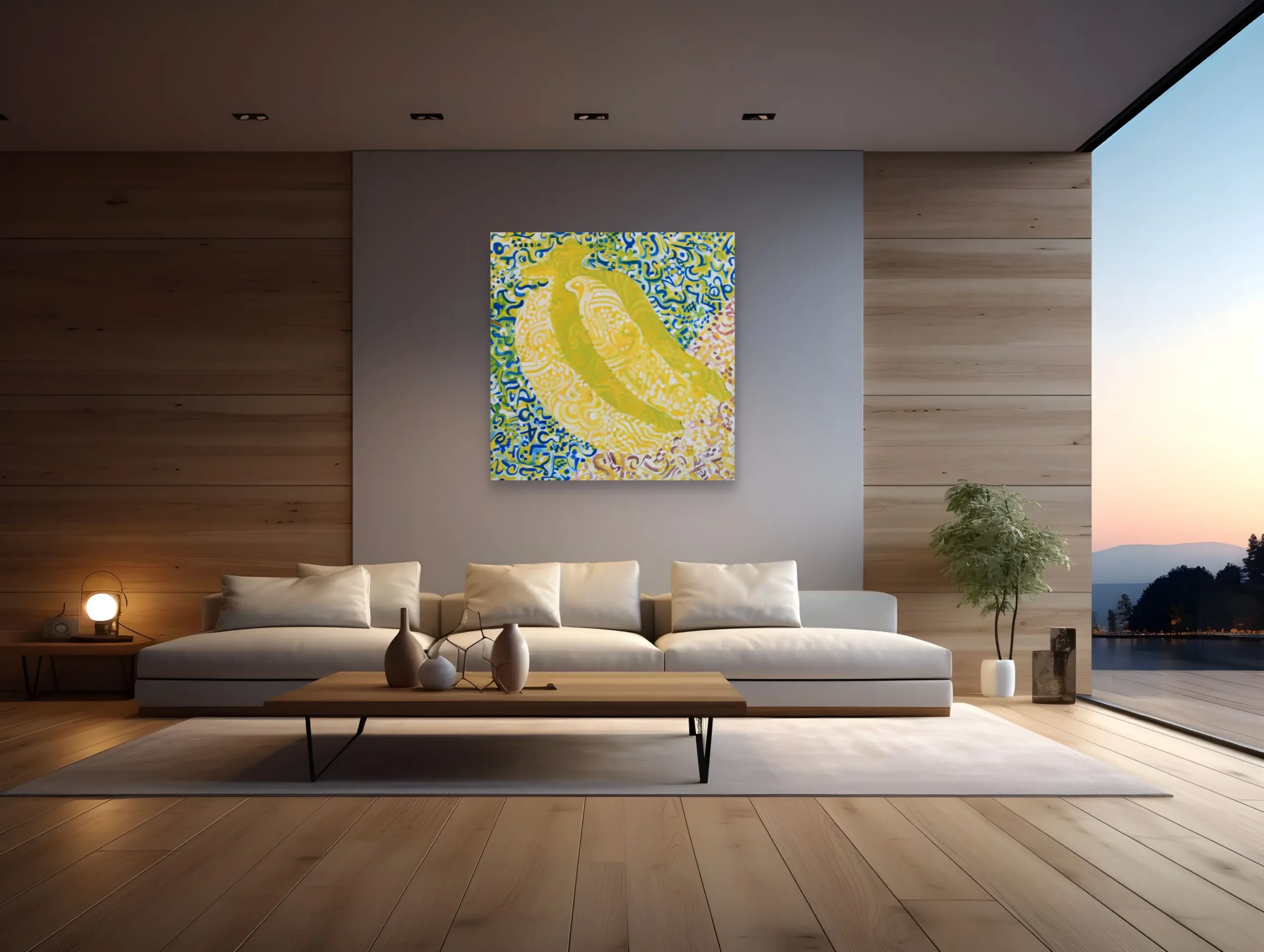Obra do artista Dutra Vieira - ambientado em salas e quartos