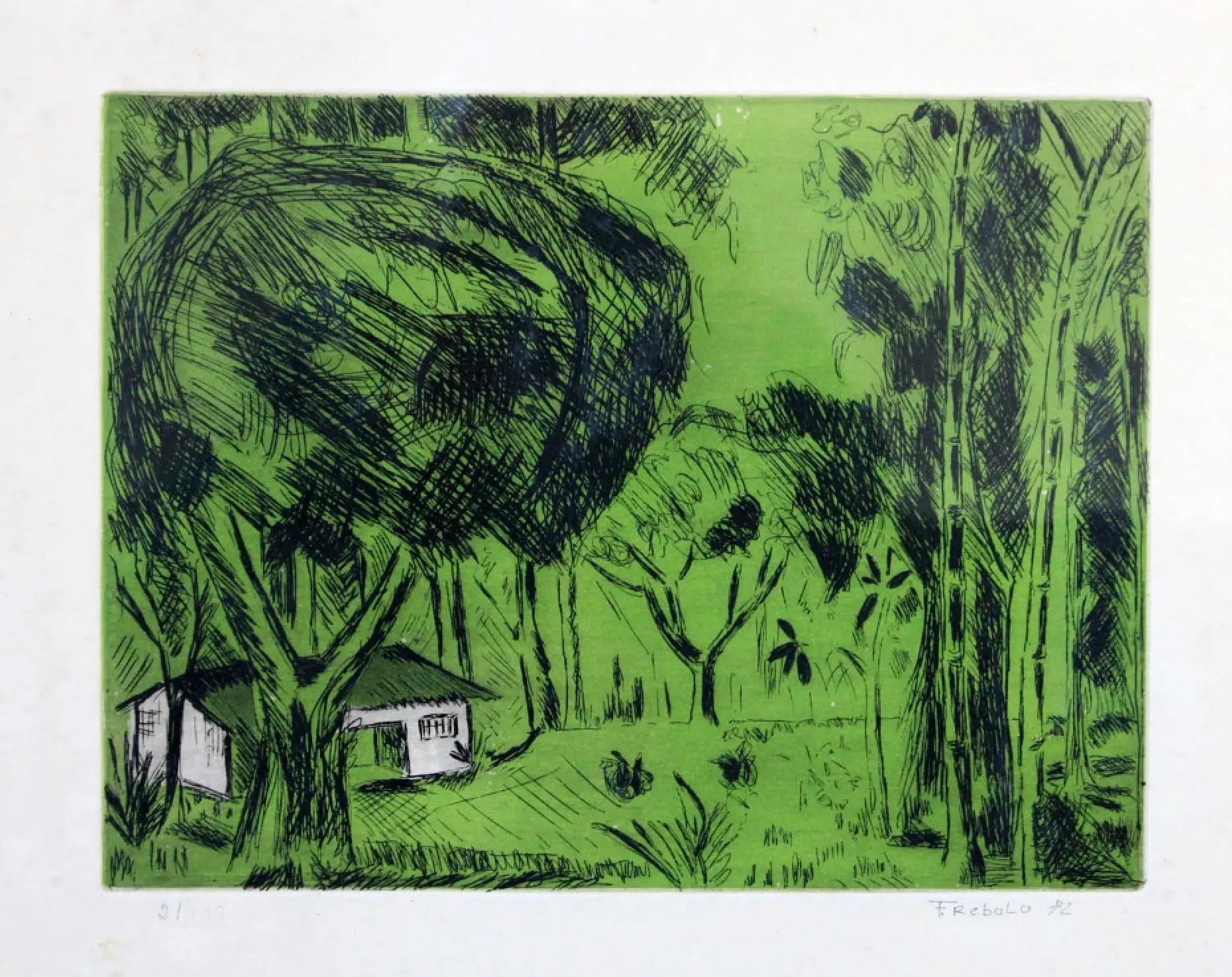 Francisco Rebolo paisagem campestre 1972