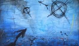 WALDO BRAVO – TÉCNICA MISTA - SIGNOS - 140X140 CM