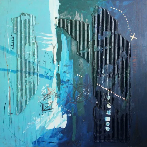 Waldo Bravo – 1992 - tec mista s madeira – 90x90 cm