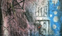 Waldo Bravo – 1996 – signos TD 50 - tec mista s madeira – 65x95 cm